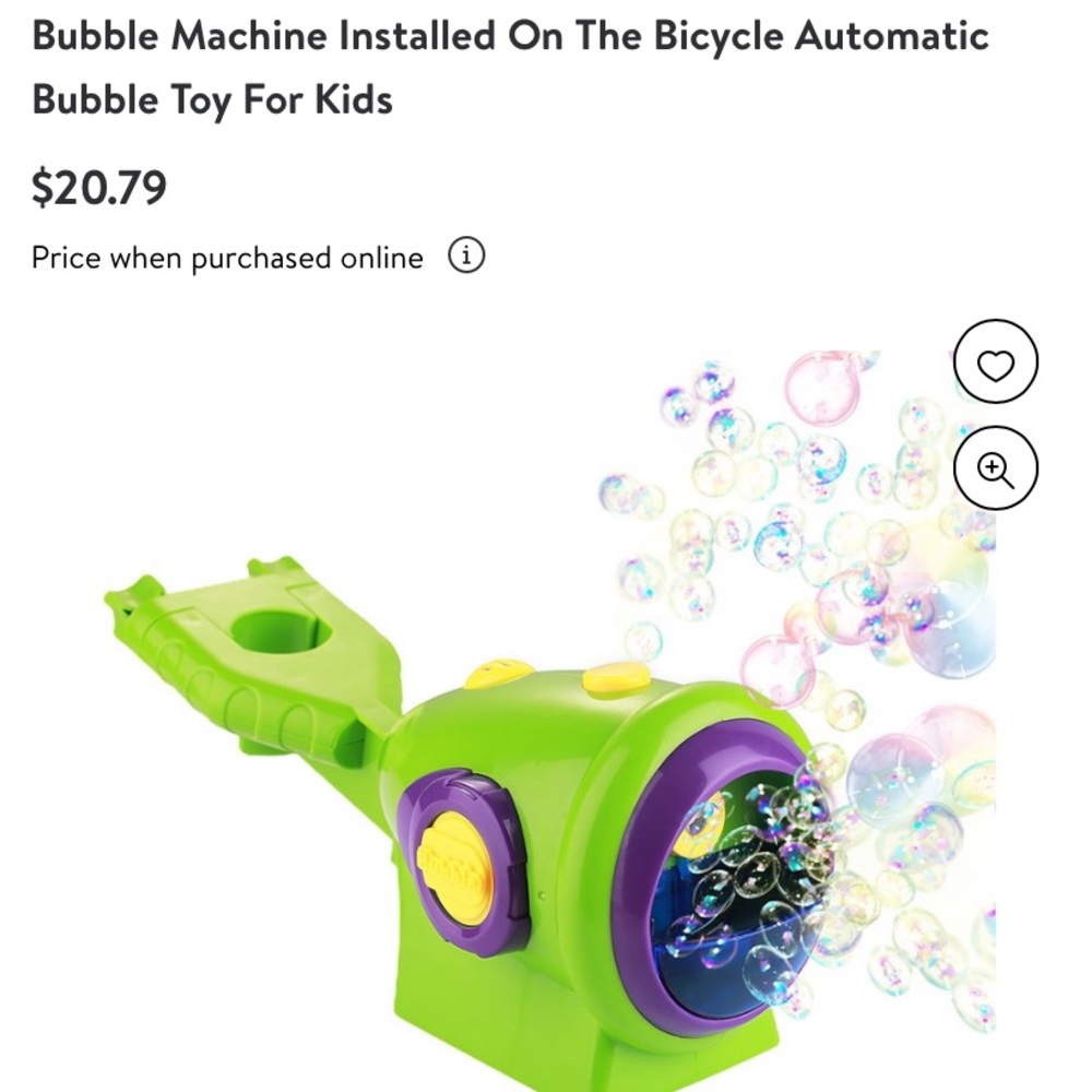 Bubble machine for bicycle